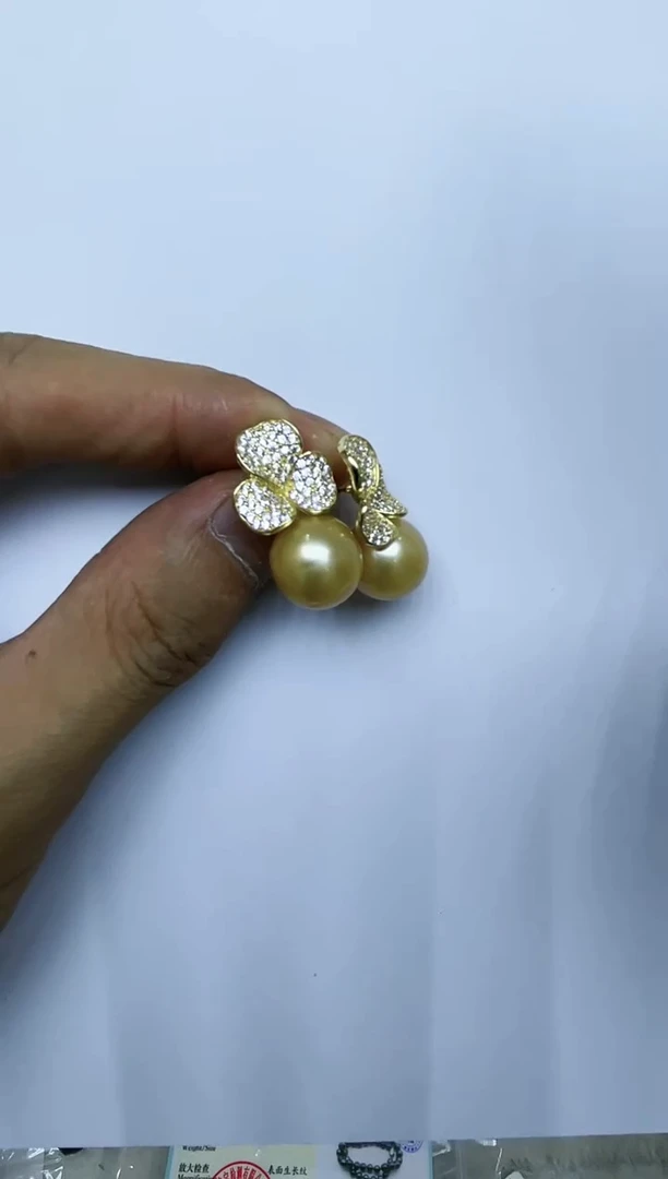 【闪购商品】海水珍珠耳饰银S925镶嵌2