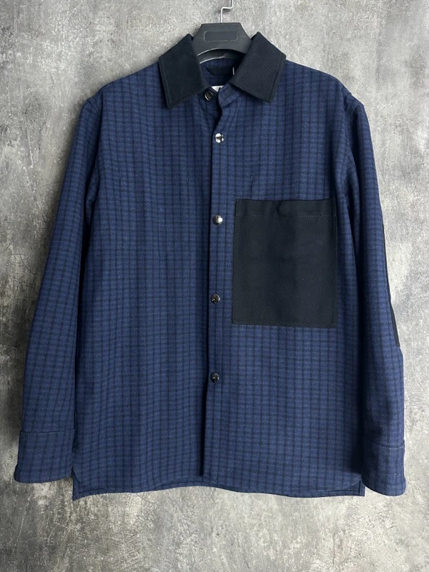 全新未使用/Acne Studios 藏青色胸口大口袋外套