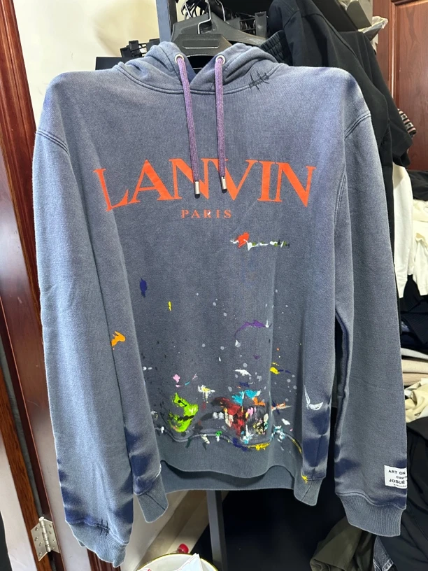 全新未使用/浪凡 泼墨帽衫