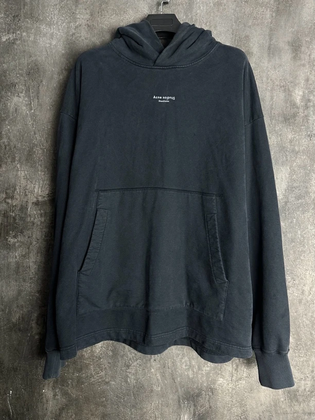 全新未使用/Acne Studios小Logo连帽套头卫衣