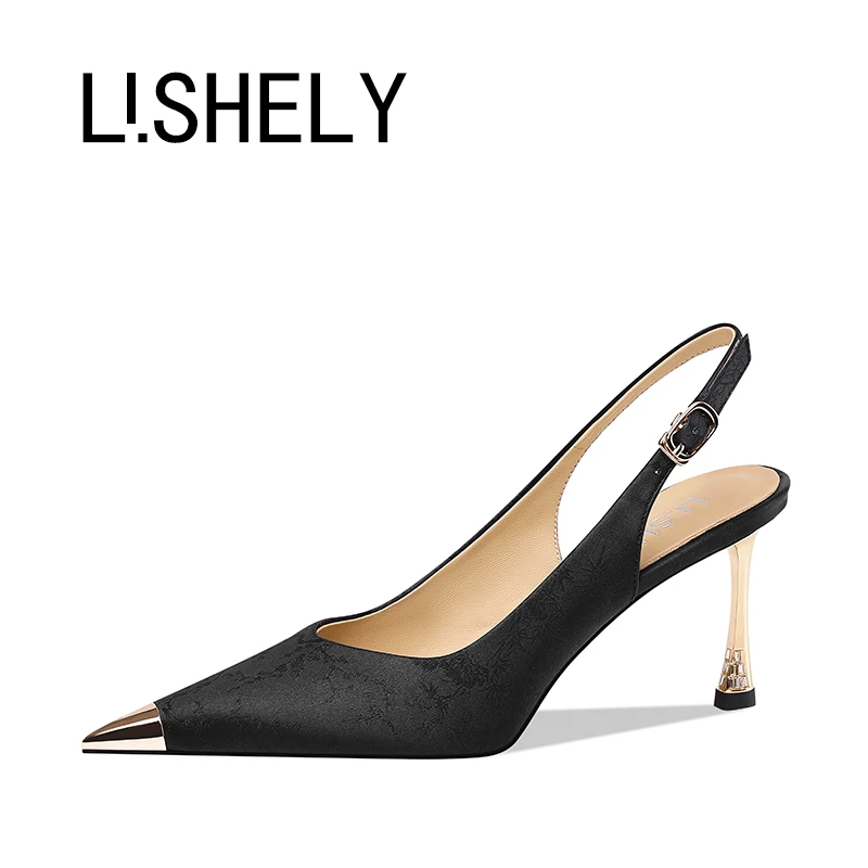 906[淡雅惊鸿]2024年新8cm磨砂尖头反光面优雅高端气质高跟鞋