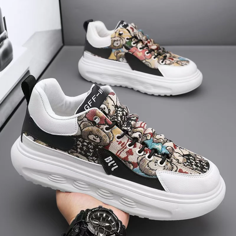 【永利鞋业】8781冬季新款花纹随机高端时尚潮流百搭休闲鞋