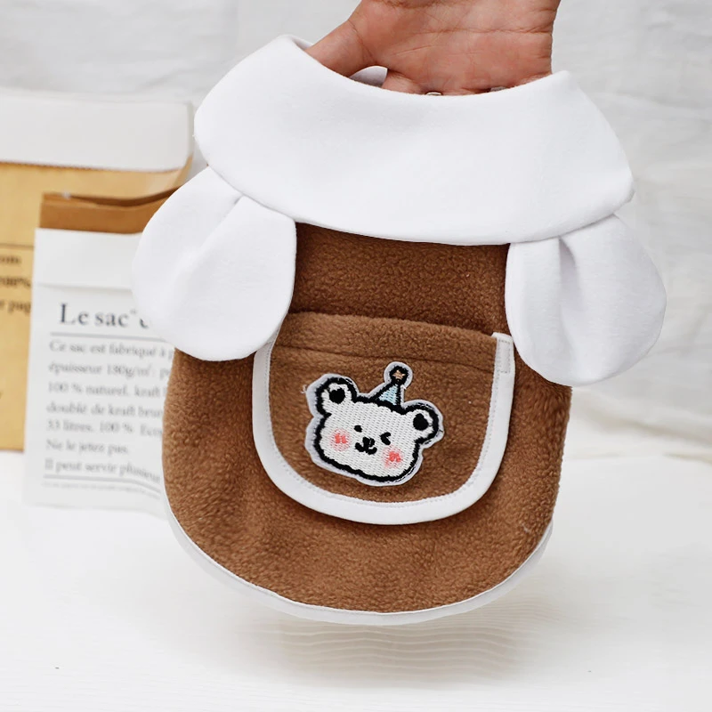 狗狗秋冬摇粒绒背心泰迪比熊博美小型幼犬宠物猫咪冬天加绒厚衣服