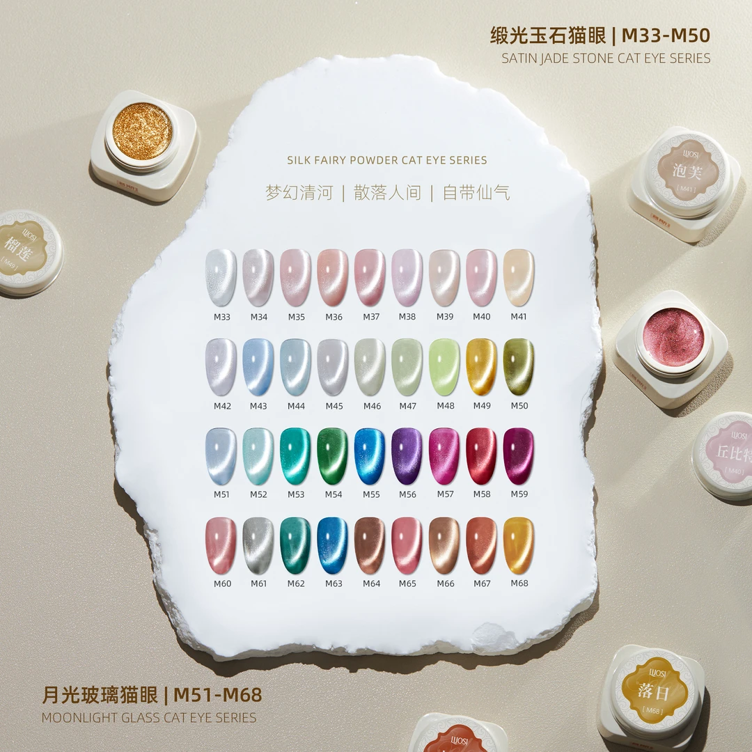 【张张】洛斯四时灵猫瓷白月光猫眼玻璃镜面光疗甲油胶美甲