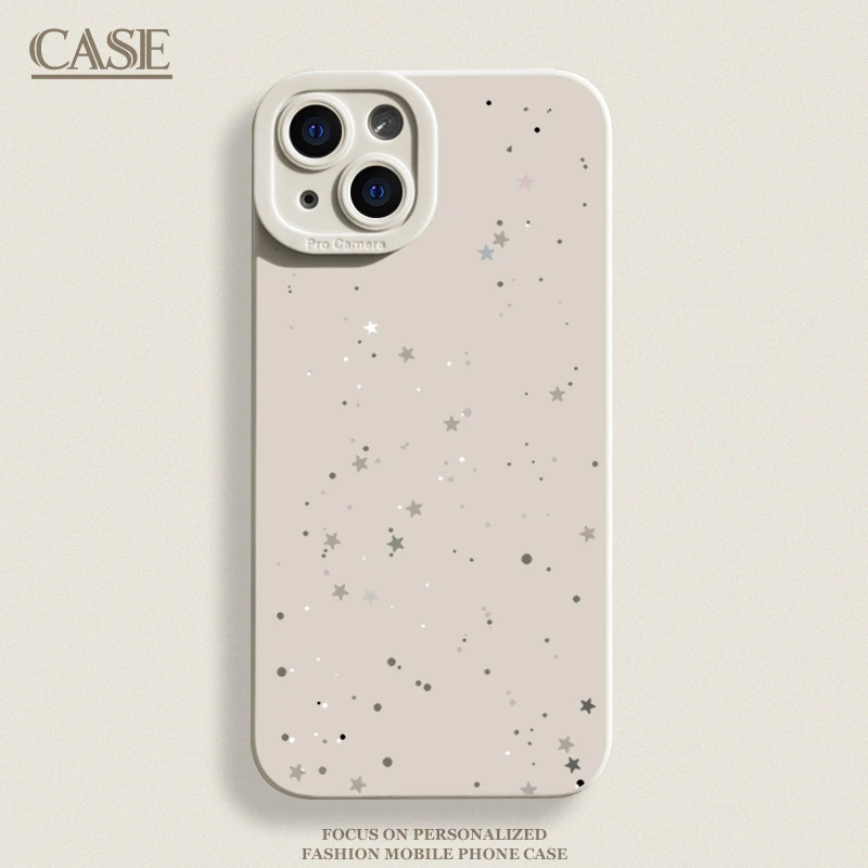 星星点点适用iPhone15ProMax手机壳14苹果13硅胶12软7p8p男女11xs