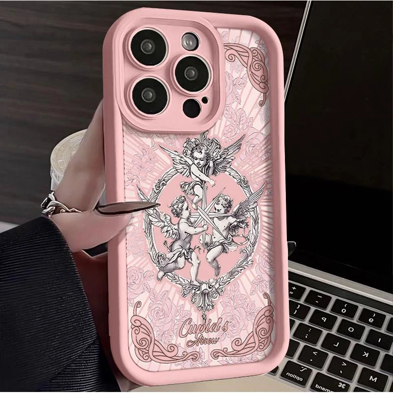 小天使苹果15手机壳iPhone14promax软硅胶13P全包12防摔11高级