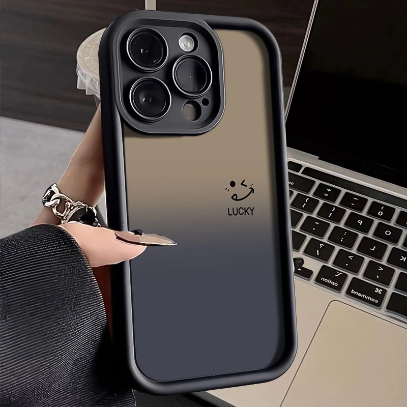 ins笑脸适用于iPhone14promax手机壳苹果15软硅胶13防摔12高级11