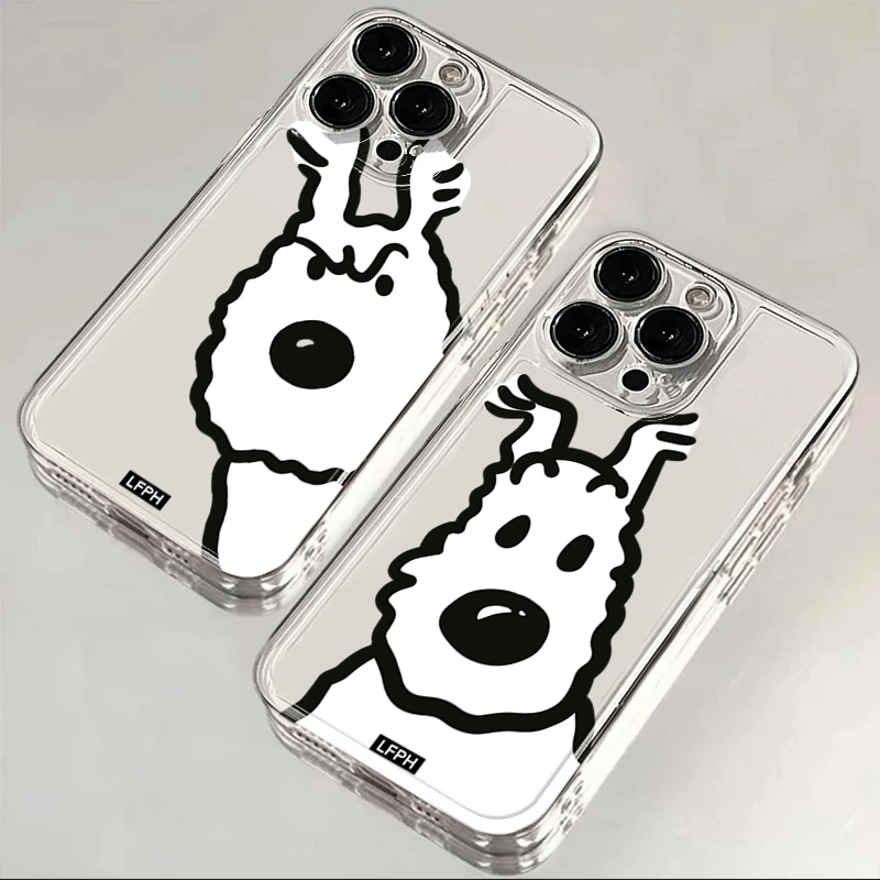 小狗表情苹果15手机壳iphone14promax高级13硅胶12透明11全包XSXR