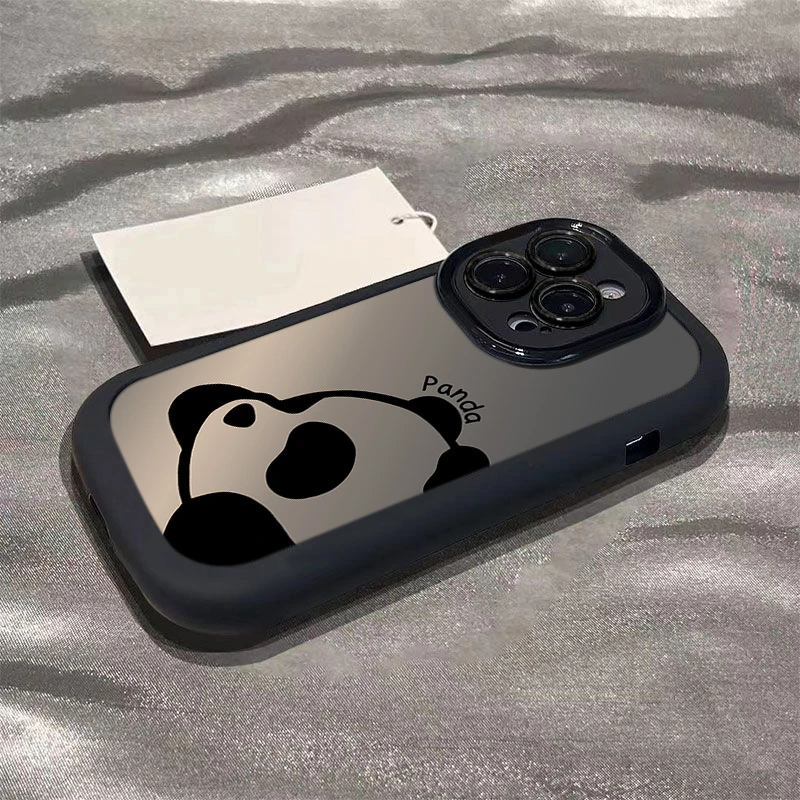 可爱熊猫苹果14promax手机壳iphone15全包13硅胶13pro高级12p/11