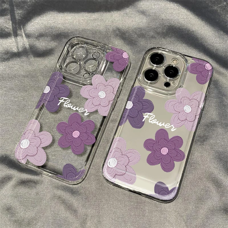 ins油彩山茶花iphone15苹果手机壳14promax软13pro透明12 创意11