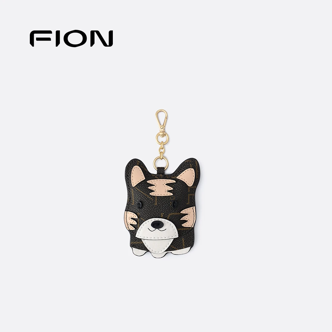 Fion/菲安妮手作包挂萌宠小狗头包包挂饰可拆卸挂件FAAFJGC131