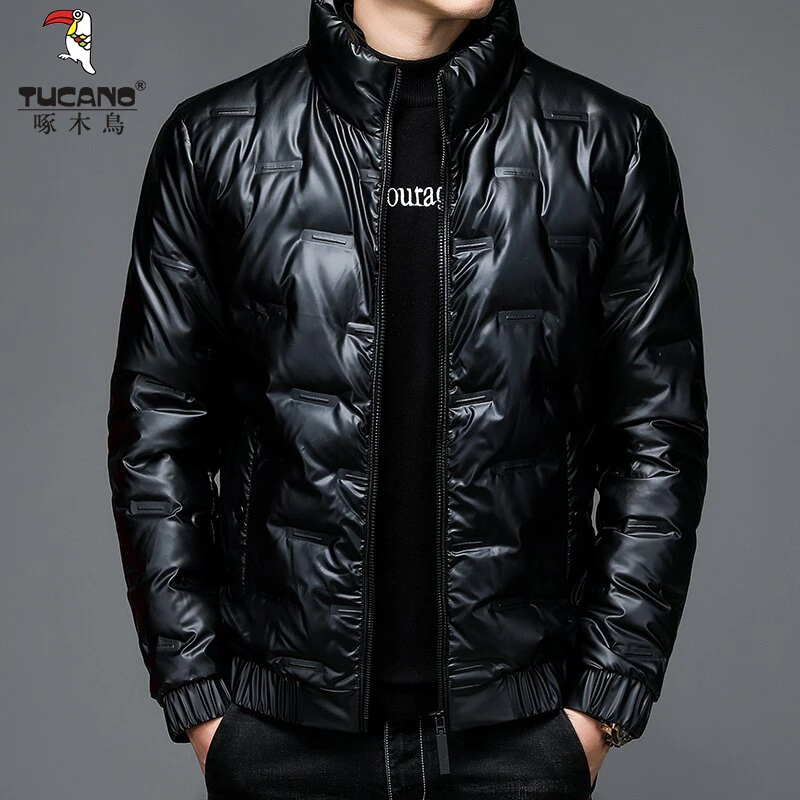 啄木鸟立领修身加厚冬季短款爆款羽绒服免洗时尚男士休闲保暖119