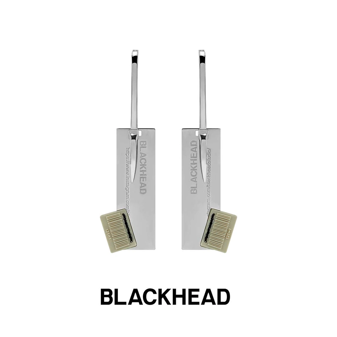 BLACK HEAD/黑头 钛钢耳饰 标签吊牌开合耳环【专享】