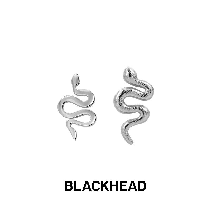 BLACK HEAD/黑头 钛钢耳饰 幽都九蟒不对称小蛇耳钉【专享】