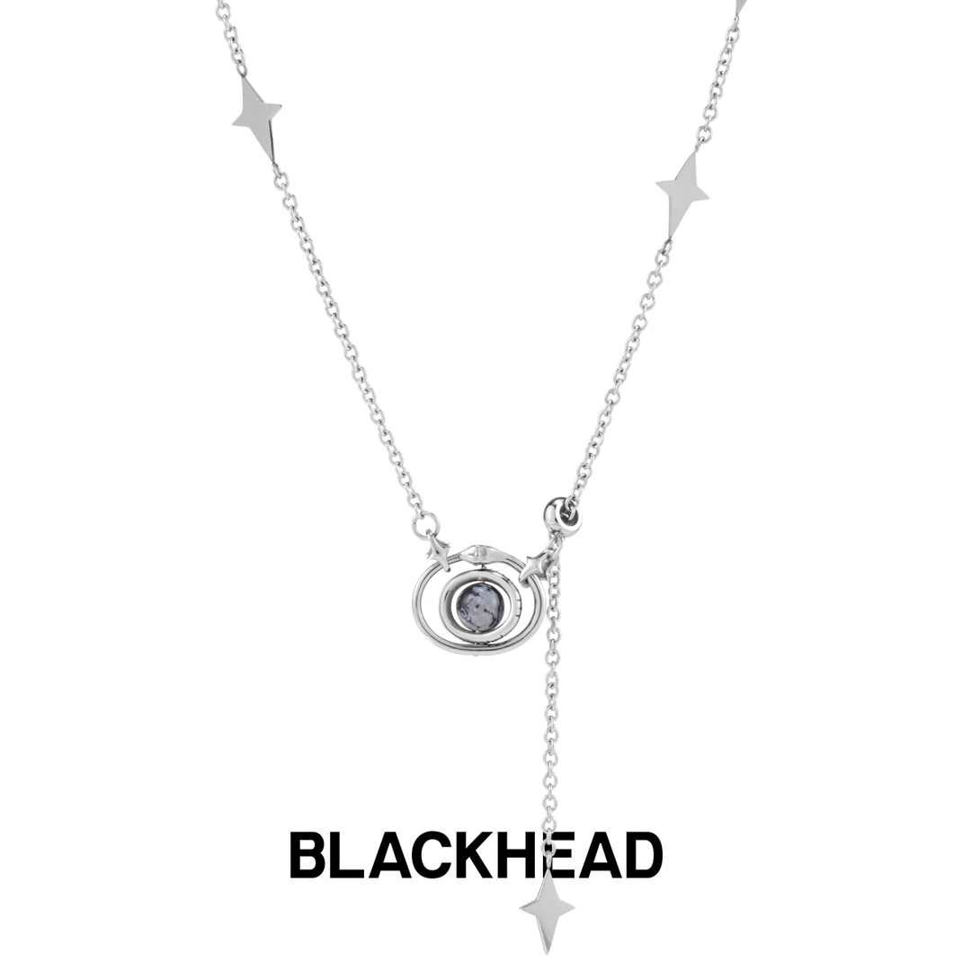 BLACK HEAD/黑头 钛钢项链 旋转星球芒星项链