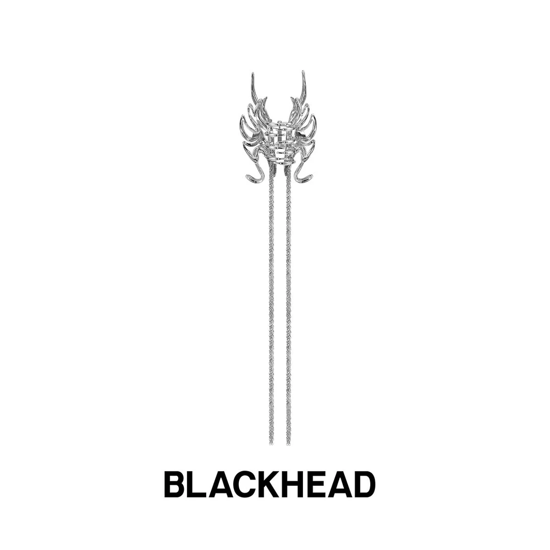 BLACK HEAD/黑头立体龙头形发夹【专享】