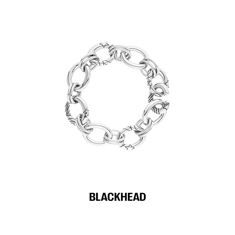 BLACK HEAD/黑头 钛钢手链 时尚环扣手链百搭情侣手饰【专享】
