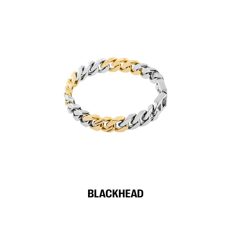 BLACK HEAD/黑头 钛钢手链 MISHKA联名守望眼球系列金银拼色手链