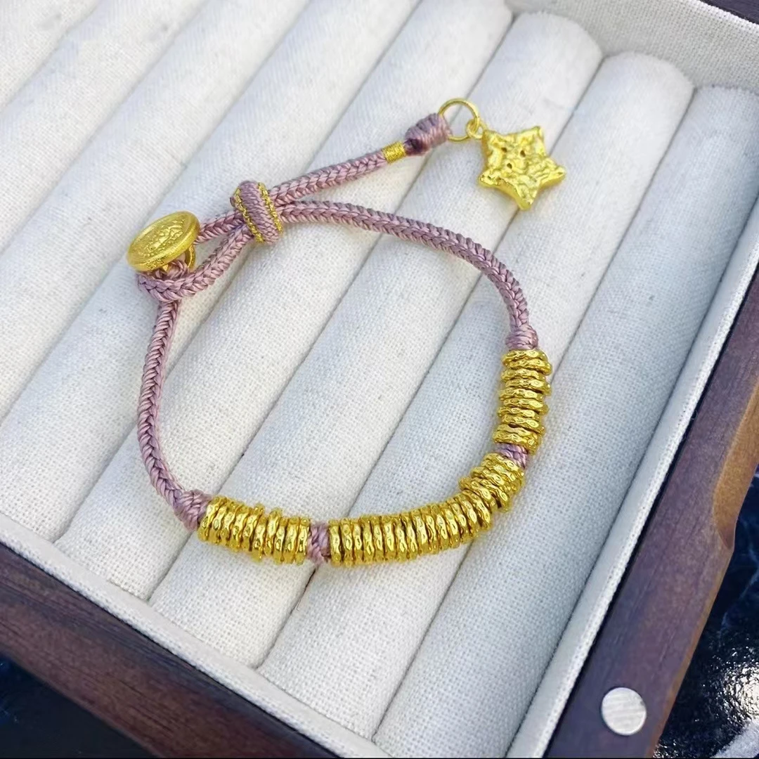 铜合金布艺手链 星星盘缠时尚手编自编