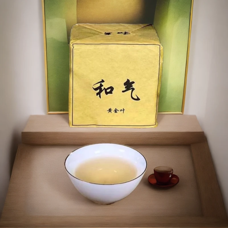 BINGLING/冰令邦东茶区 和气黄金叶   古树普洱茶   生茶 （509g)