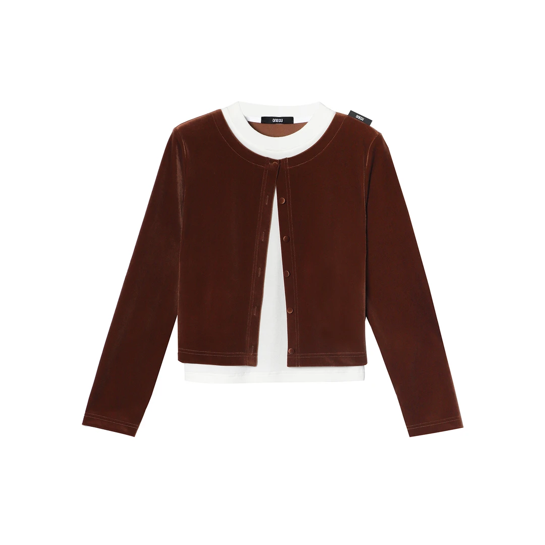 ONEGU假两件套头衫TP001