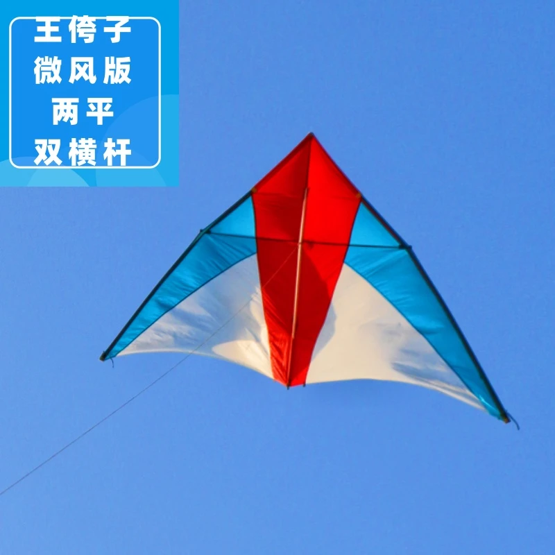 潍坊王侉子风筝2平微风版面料544珍藏杆子纯碳杆结实好放飞