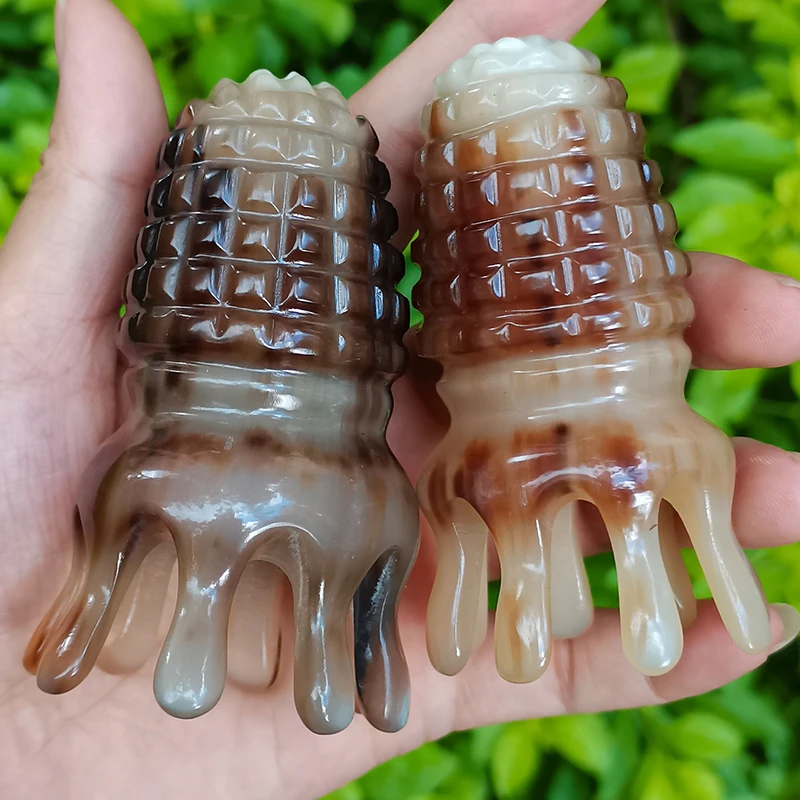 牛角八爪鱼按摩头皮洗头梳头牦牛角梳家用精品