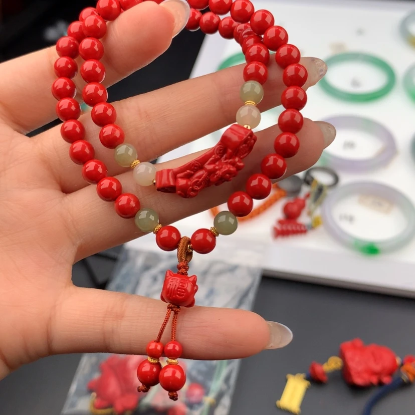 【闪购商品】查罗石朱砂合金拾*?