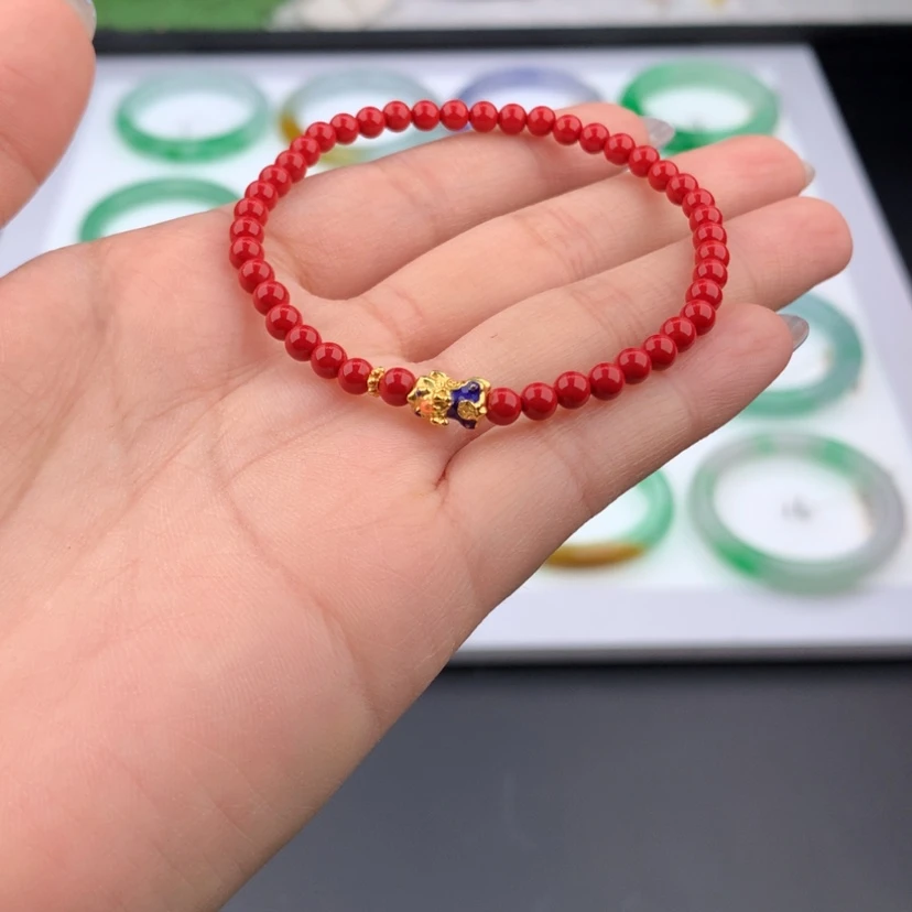 【闪购商品】查罗石朱砂银S925镶嵌