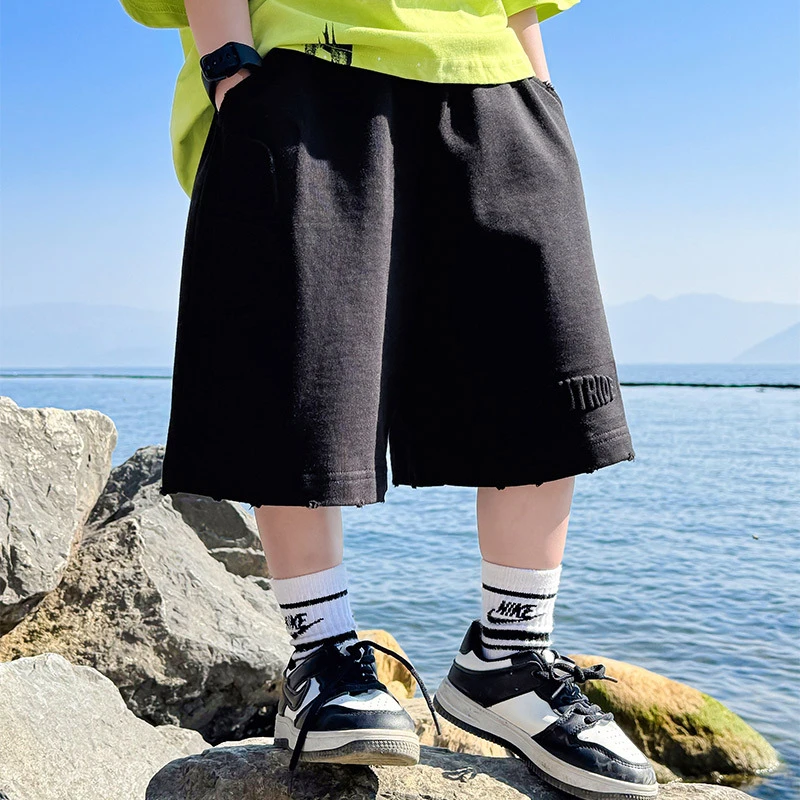 男童儿童节夏装2024新款儿童洋气宽松五分裤男孩夏季裤休闲运动裤