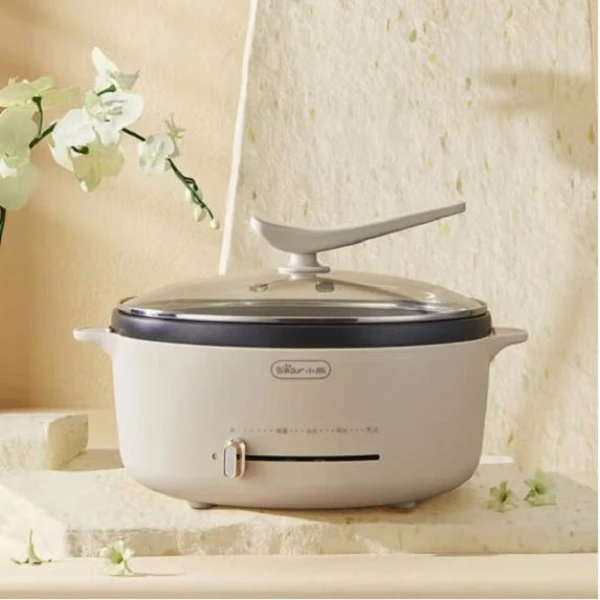 【新疆包邮】小熊5L电火锅涮烤电炒锅涮锅家用电煮锅多功能焖锅煎锅