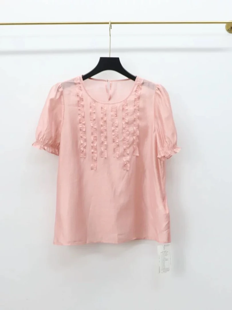 B5S-037洋气短夏季款春减龄季小衫显瘦时尚气质春小众设计感百搭