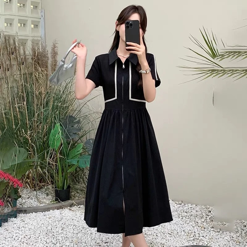 B5Q-5101宽松连衣裙显瘦气质大码洋气时尚休闲夏季