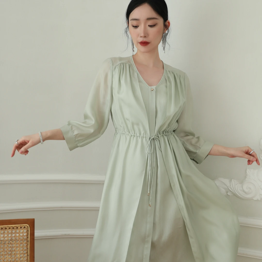 93桑蚕丝轻奢高品质时尚真丝连衣裙 |6536