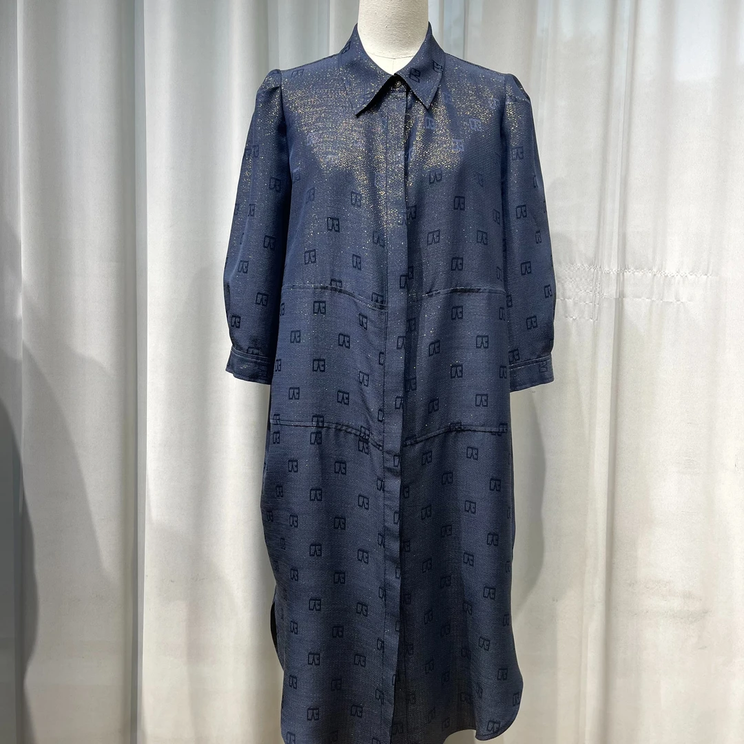 桑蚕丝精织亲肤舒适透气经典宽松真丝女装连衣裙 |6521