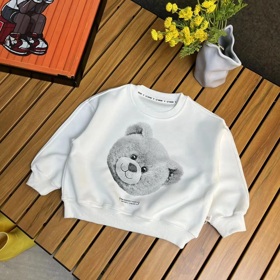 儿童春秋韩版卡通小熊字母卫衣SQ1010