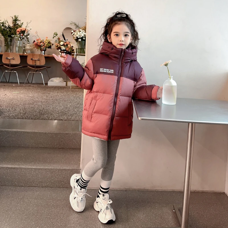 女童羽绒服6-12岁冬季2024新款大童白鸭绒外套儿童小女孩冬装加厚
