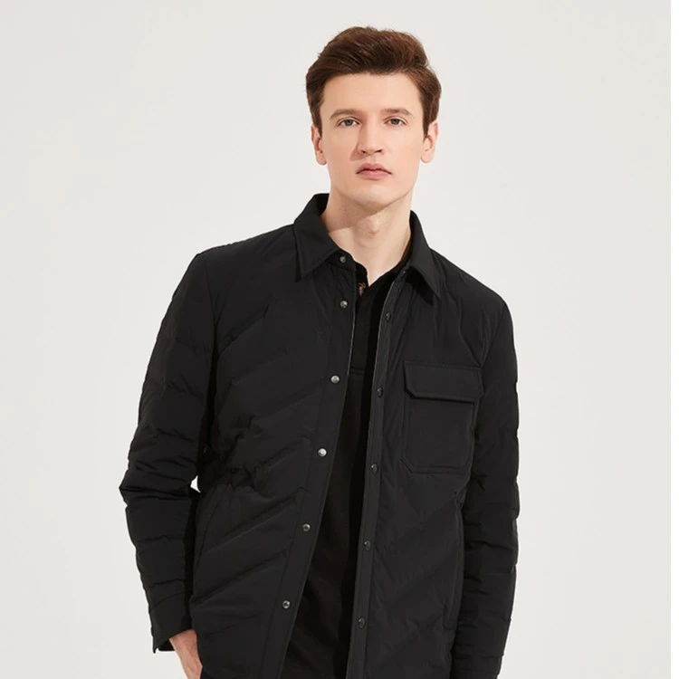 DIDIBOY/迪迪博迩鹅绒服男2023新款翻领羽绒服保暖外套