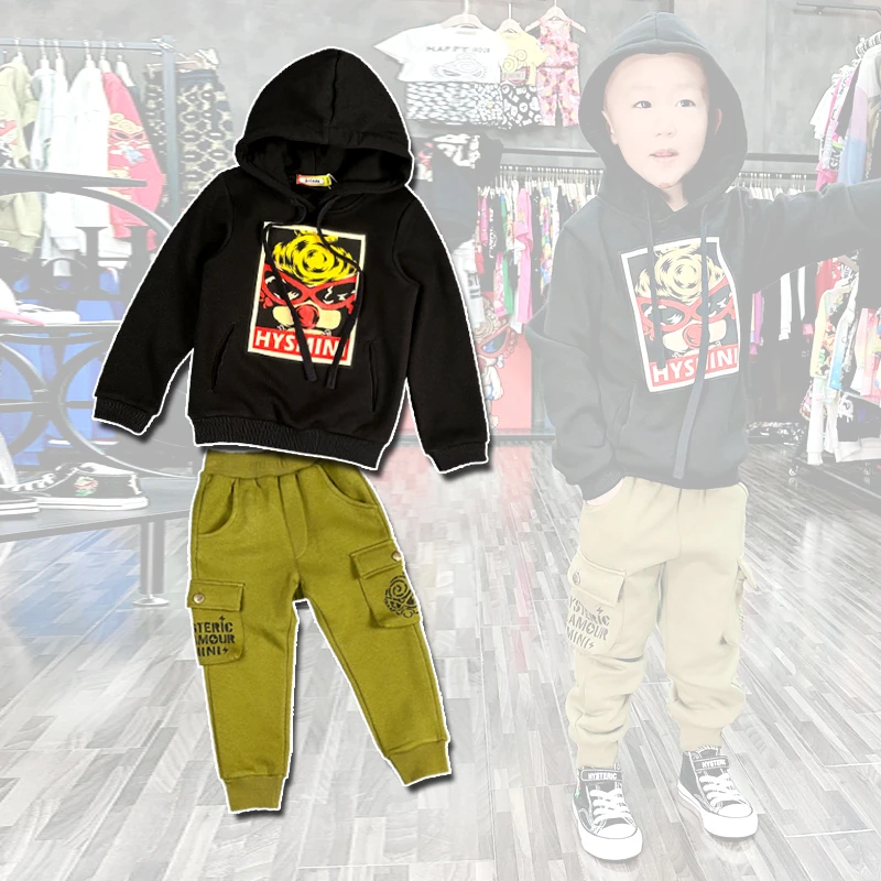 工装口袋卫裤+相框娃卫衣0615