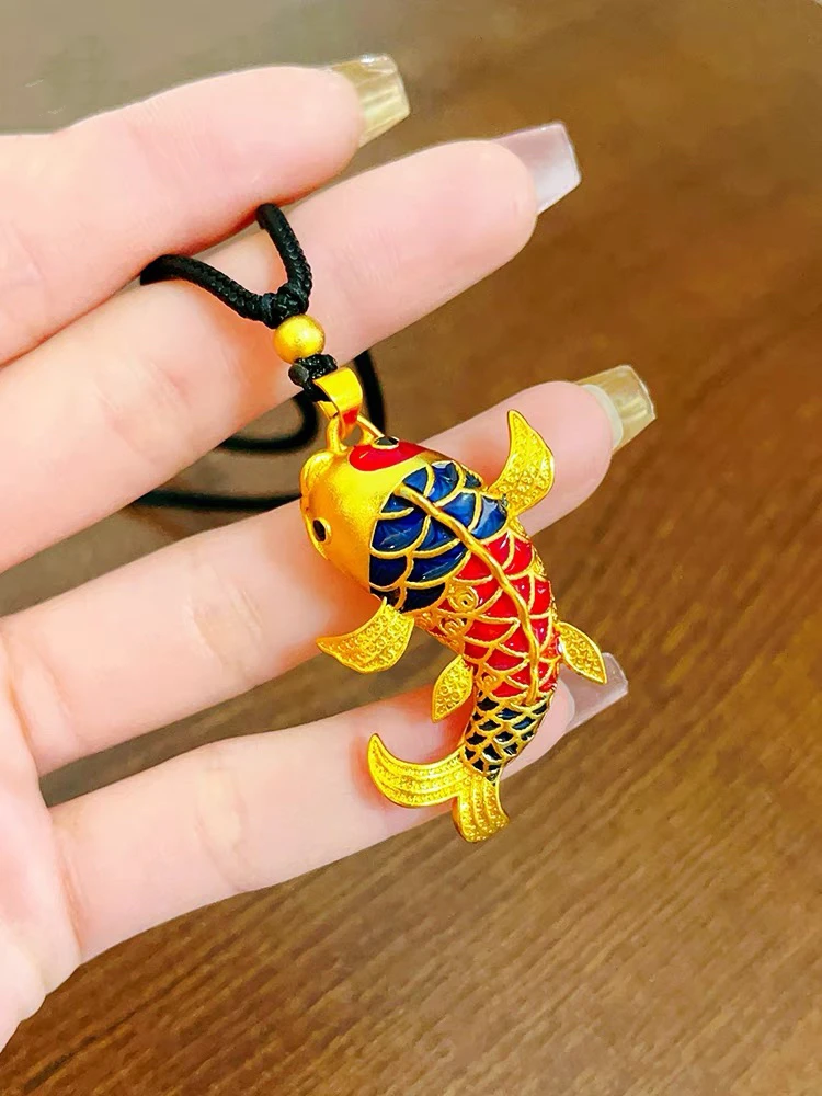 铜合金珐琅吊坠 珐琅吊坠 大鲤鱼精致生动复刻年年有鱼小羊甄选
