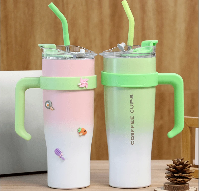 网红巨无霸304不锈钢保温杯大容量水杯-颜色随机HG