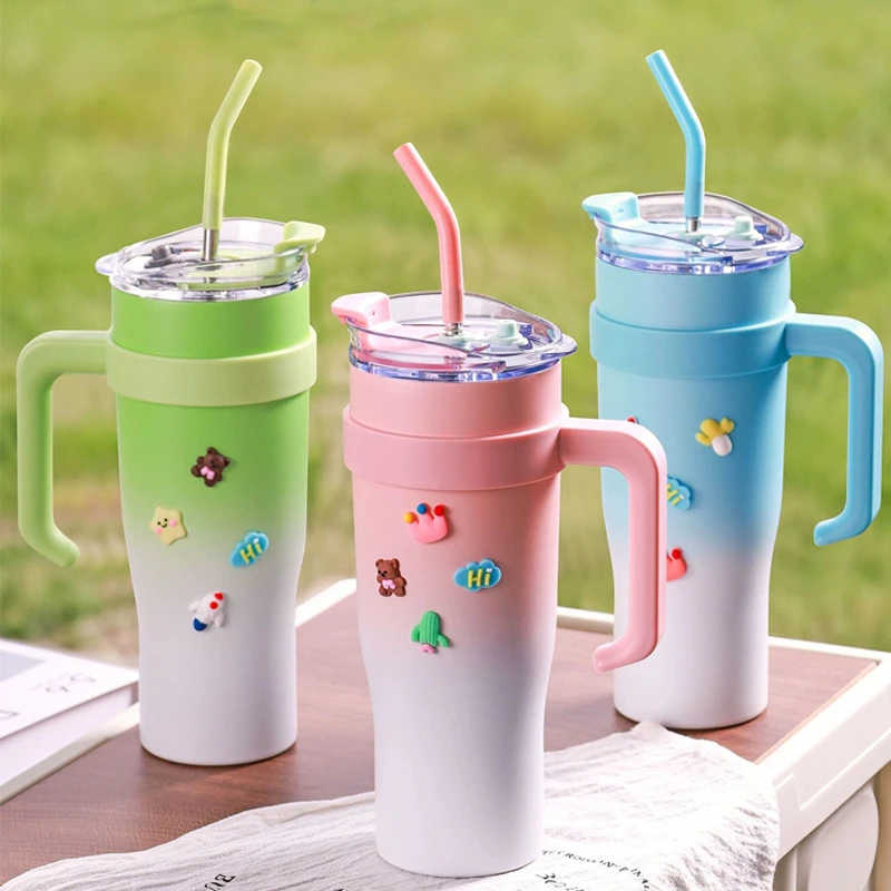 网红巨无霸304不锈钢保温杯大容量颜色随机AZ