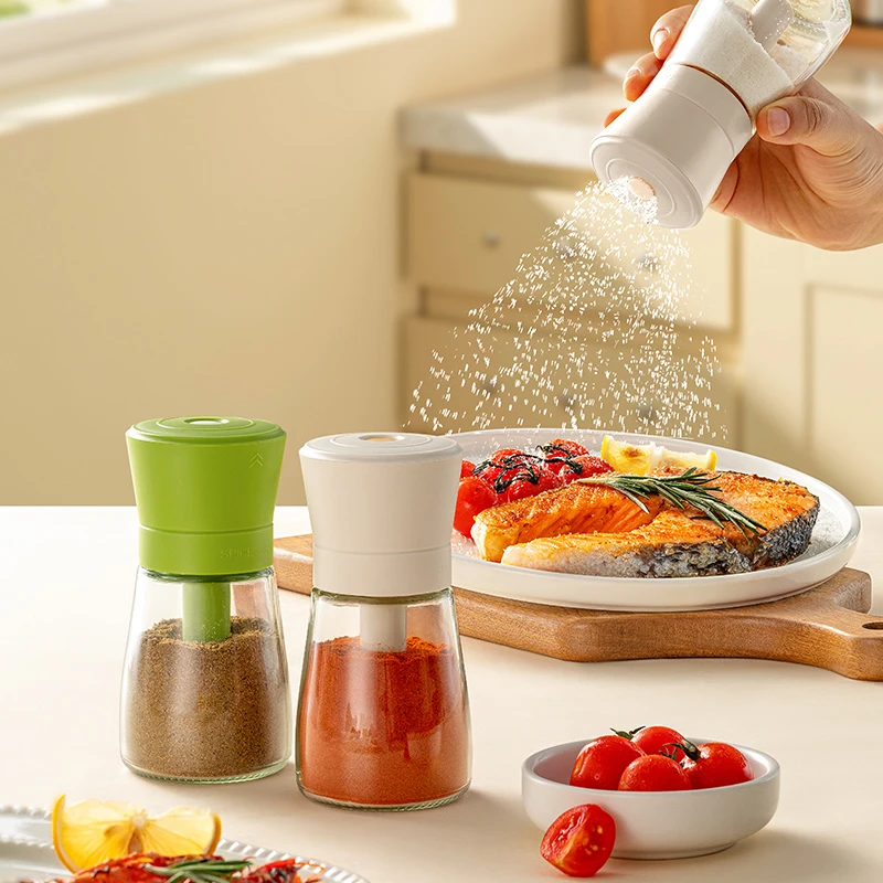 定量盐罐厨房调料盒调味料分装瓶罐子玻璃容器家用收纳2024年新款
