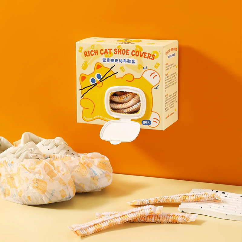 一次性鞋套无纺布加厚家用室内套脚学生成人耐磨透气防尘无尘脚套