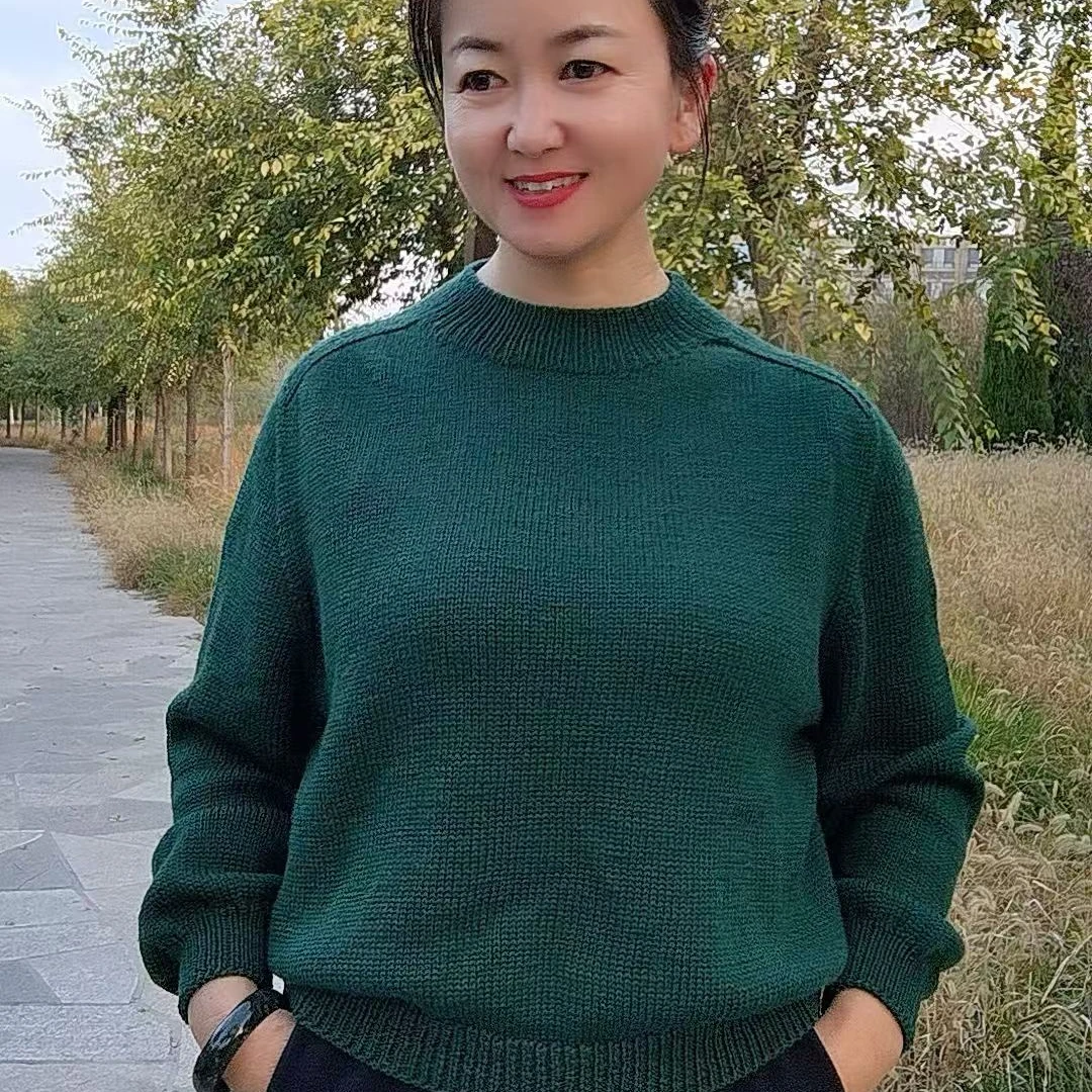 云织时尚从上往下冬韵马鞍肩美丽诺羊毛同款手编线（50克/团）