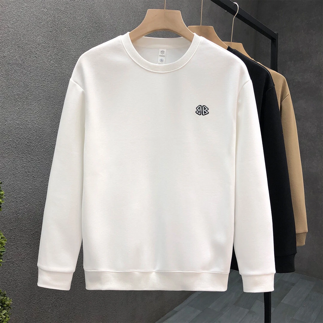 简约印花时尚长袖卫衣男潮牌潮流打底衫2025秋冬新款男士内搭t恤