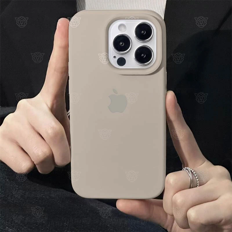 打工人苹果14液态硅胶15ProMax岩石灰iPhone13简约12磨砂11手机壳