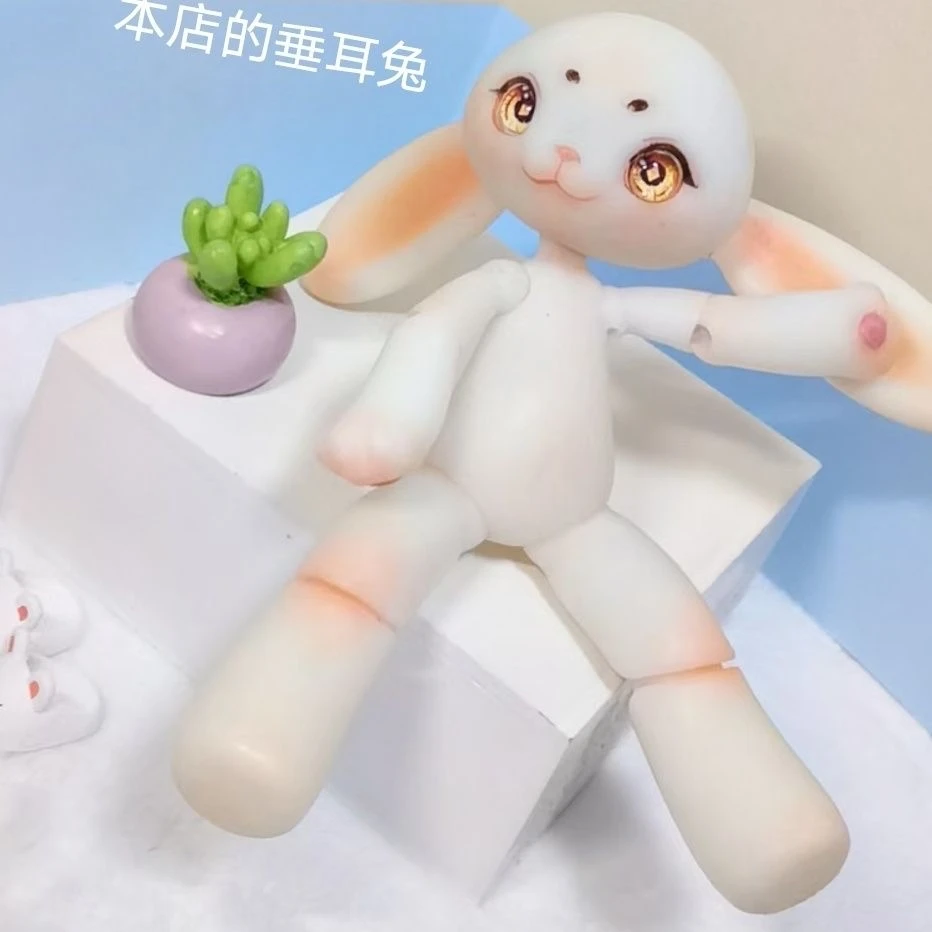 bjd成品垂耳兔 送眼-送眼泥 可爱可动娃娃礼物 白川良兔 可动娃娃