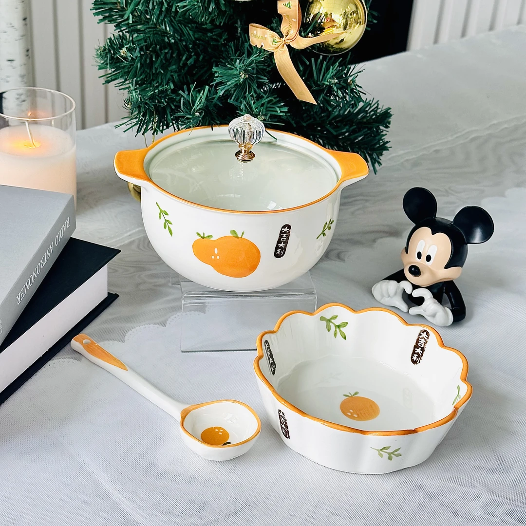 宠粉福利  大吉大利3件套 泡面碗加沙拉碗加勺