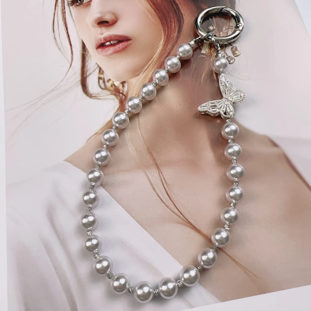 【曼塔玫瑰】女新款通用防丢摔手提腕手机链挂链挂绳挂件链条钥匙扣